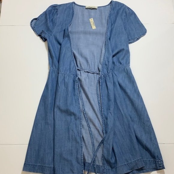 NWT Madewell Denim Wrap Spring Dress Small - Picture 11 of 11